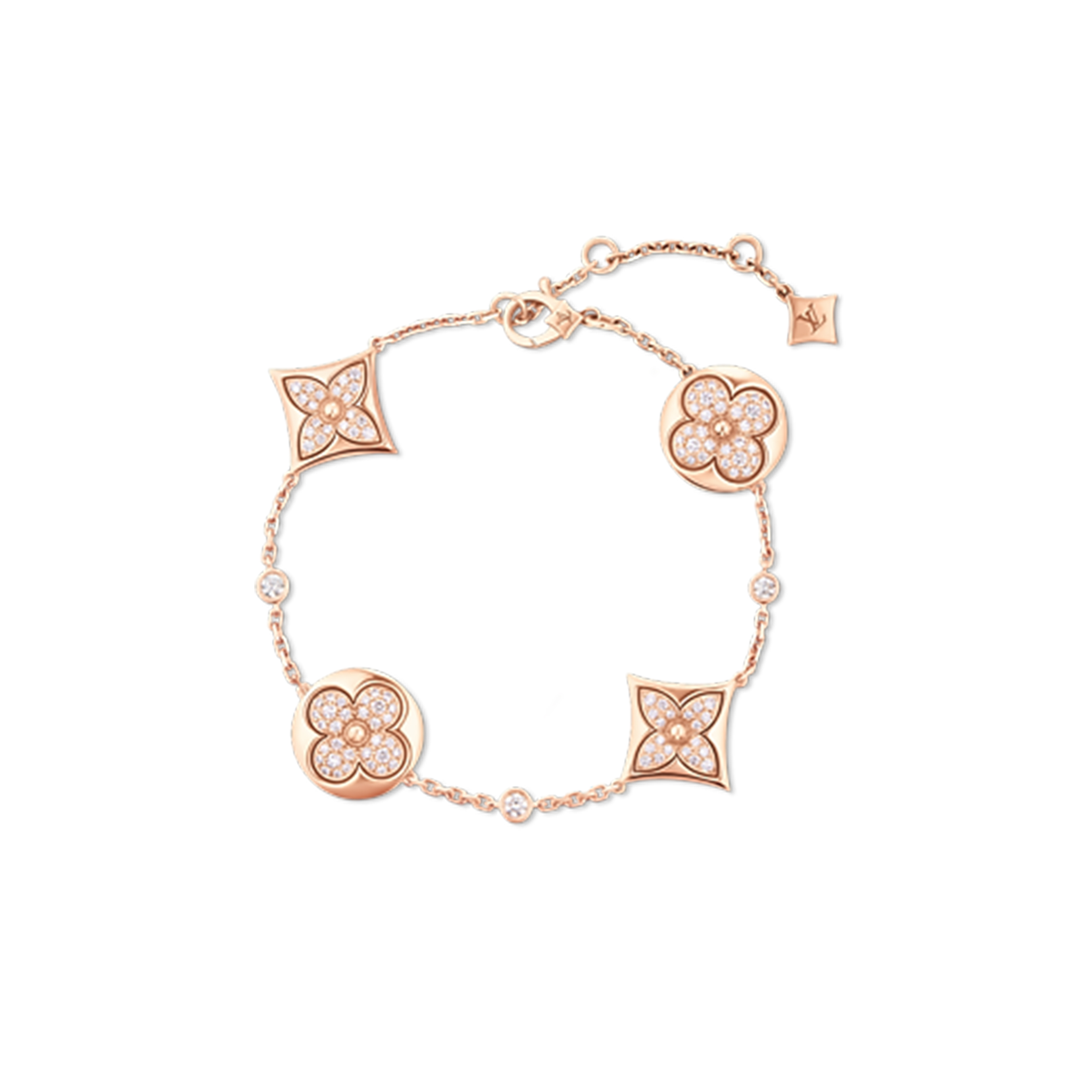 LOUIS VUITTON COLOR BLOSSOM BB MULTI-MOTIFS BRACELET, PINK GOLD AND DIAMONDS Q95650 LOUIS VUITTON COLOR BLOSSOM BB MULTI-MOTIFS BRACELET, PINK GOLD AND DIAMONDS Q95650